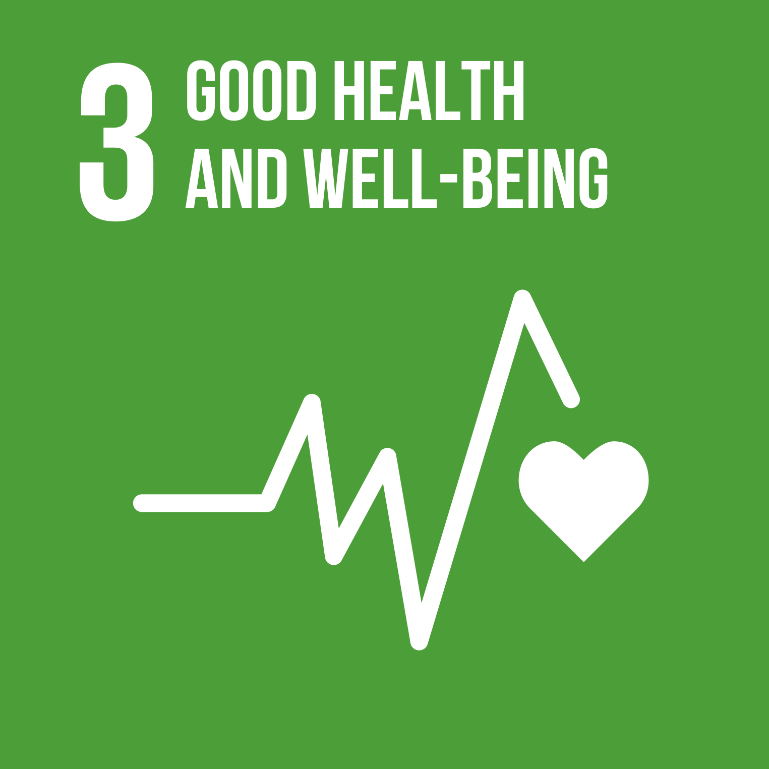 Logo of SDG 'Good Health & Well-being'